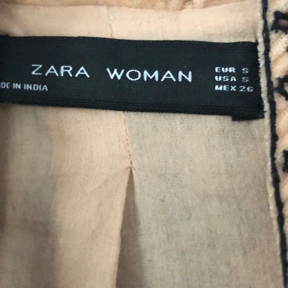 Zara Embroidered Velvet Kimono in Dusty pink/navy - Picture 6 of 8